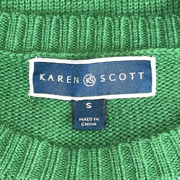 Karen Scott Silver Sequined Reindeer Ugly Christmas Sweater Size Small - Picture 3 of 4